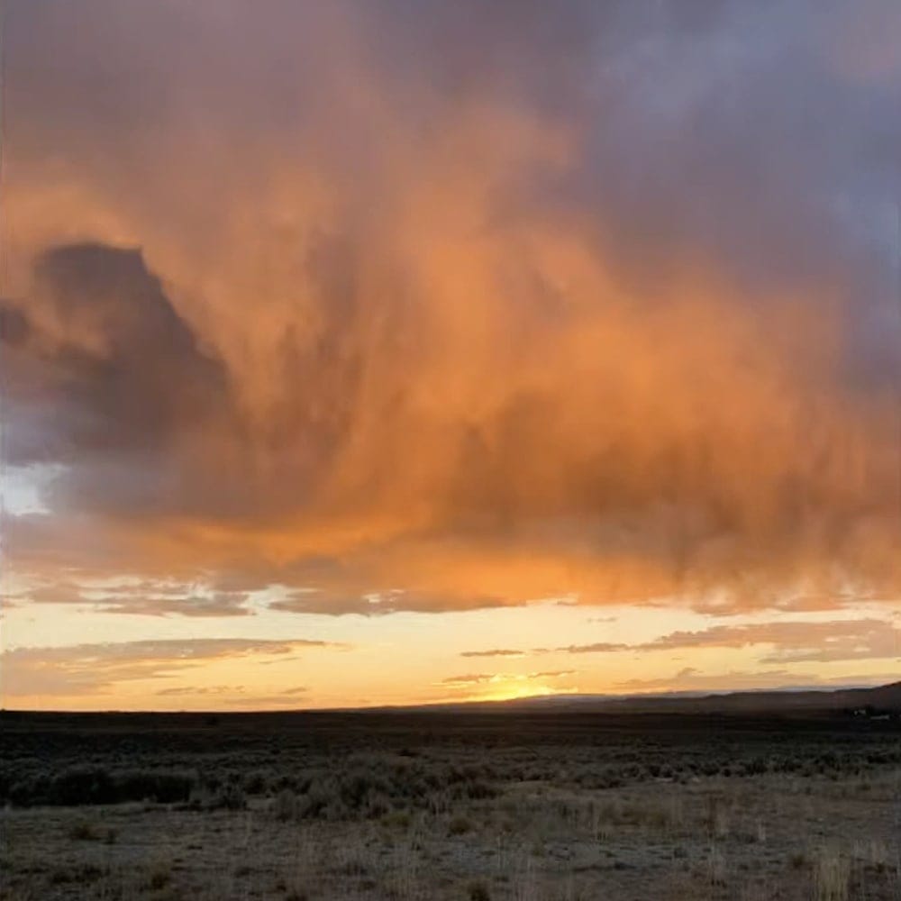 Simple Balancing Meditation New Mexico Taos Monsoon Clouds