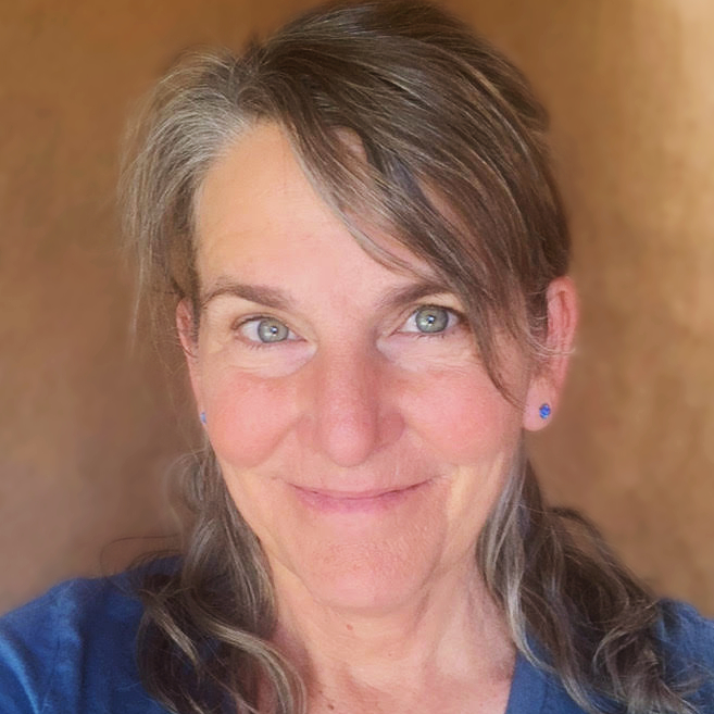 Cathy Rae Black near the Rio Pueblo de Taos